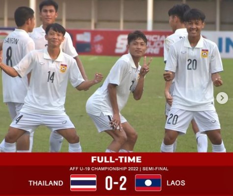 Hasil Timnas Laos U-19 versus Timnas Thailand U-19